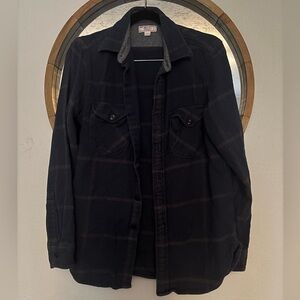 Wallace & Barnes Men’s Heavyweight Dark Blue Flannel Size Small
